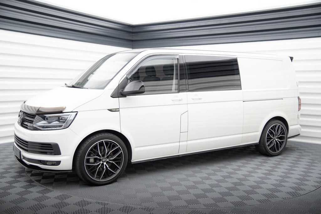 Maxton Design Street+ Seitenschweller Leisten passend für VW T6.1 Long schwarz Hochglanz