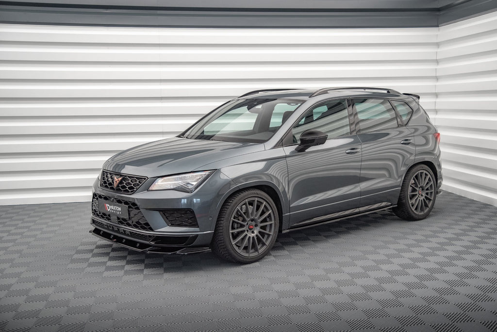 Maxton Design Street+ Seitenschweller Leisten passend für Cupra Ateca Mk1 / Mk1 Facelift schwarz Hochglanz