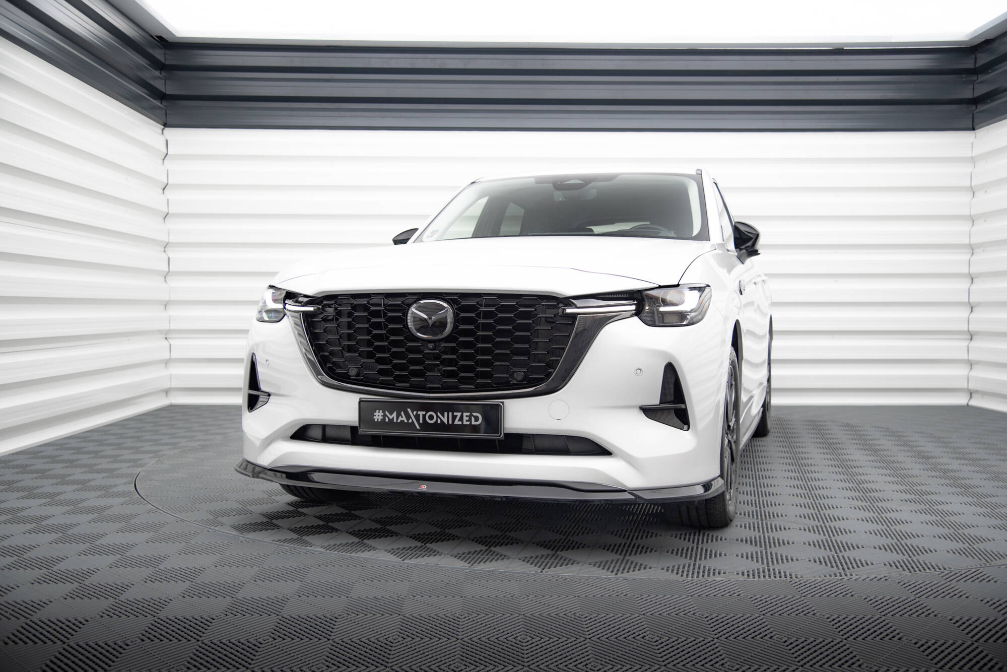 Maxton Design Street+ Spoilerlippe Front Ansatz V.2 passend für Mazda CX-60 Mk1 schwarz Hochglanz