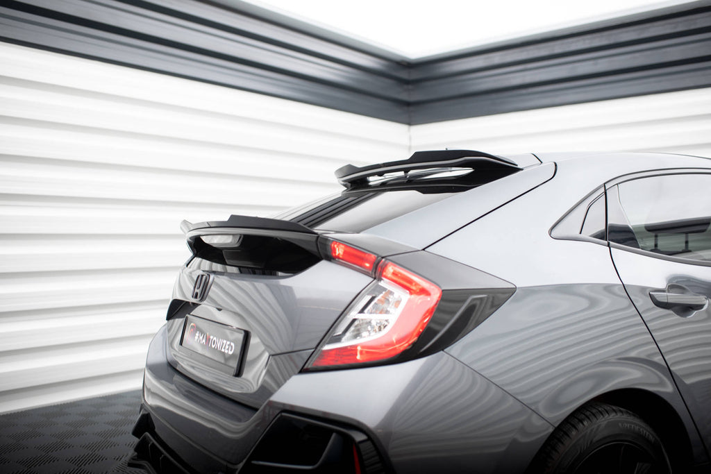 Maxton Design Höher Spoiler CAP passend für Honda Civic Sport Mk 10 schwarz Hochglanz