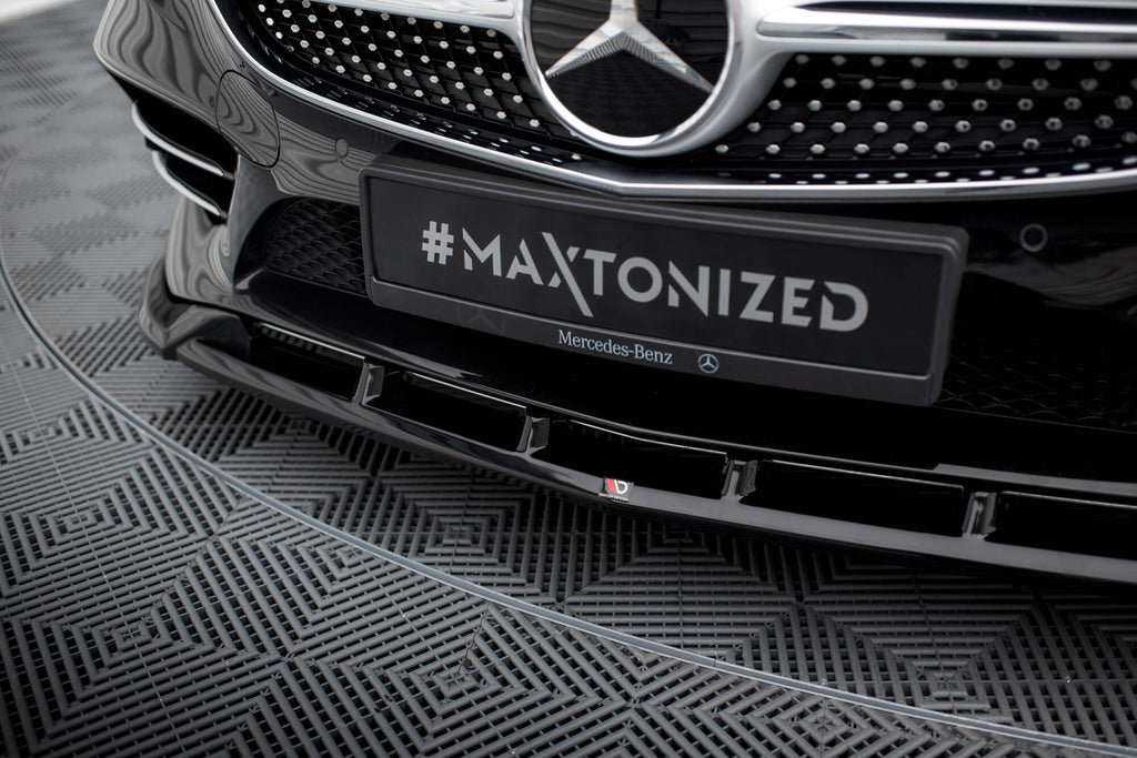 Maxton Design Street+ Spoilerlippe Front Ansatz V.2 passend für Mercedes-Benz S Coupe AMG-Line C217 Facelift schwarz Hochglanz