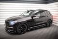 Maxton Design Street+ Seitenschweller Leisten passend für BMW X3 G01 schwarz Hochglanz