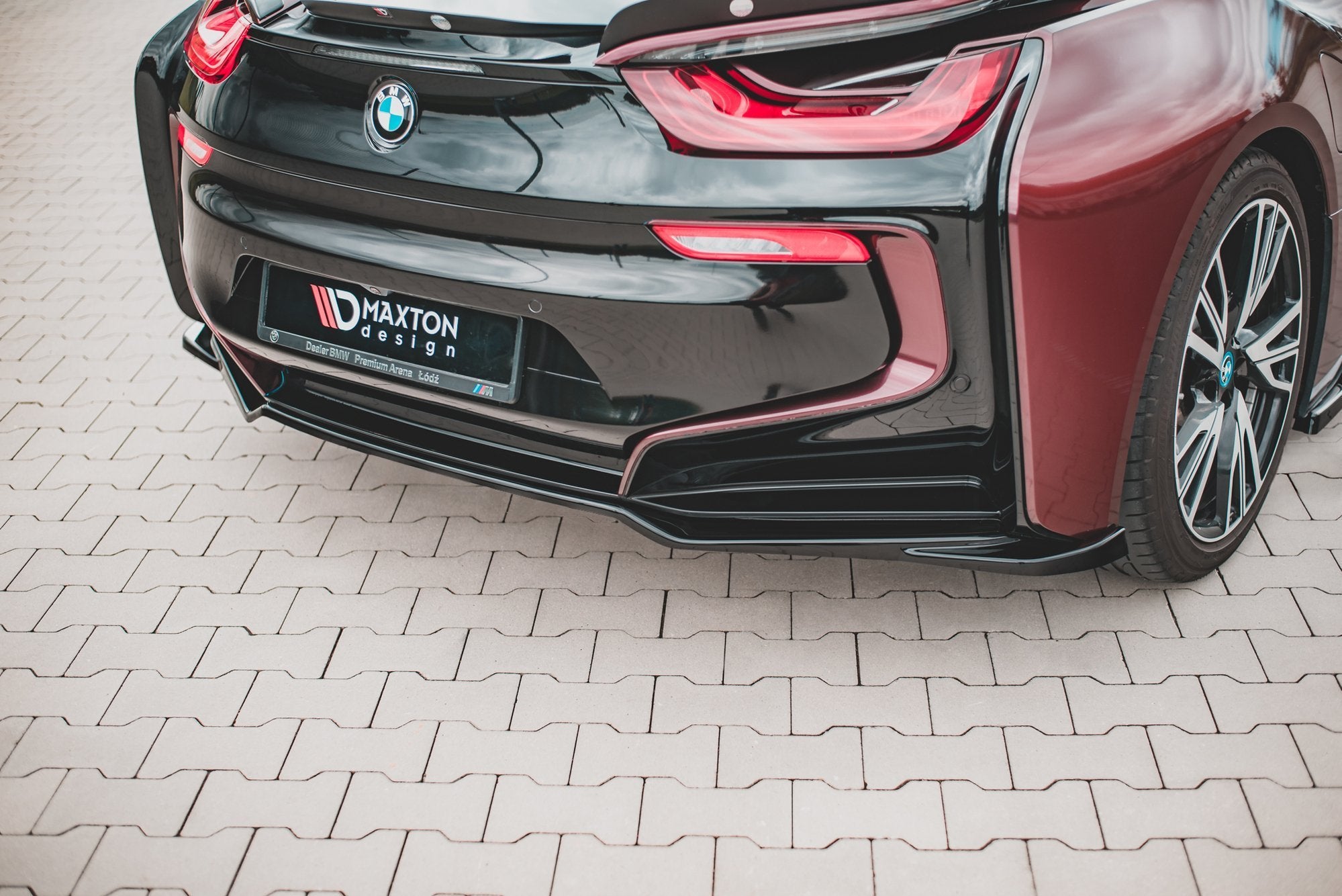 Maxton Design Heckansatz BMW i8 schwarz Hochglanz für BMW i8