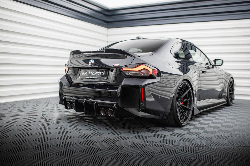 Maxton Design Diffusor Heck Ansatz V.1 passend für BMW M2 G87 schwarz Hochglanz