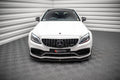 Maxton Design Street+ Spoilerlippe Front Ansatz V.3 passend für Mercedes-AMG C63 Coupe AMG Aero Pack C205 Facelift schwarz Hochglanz