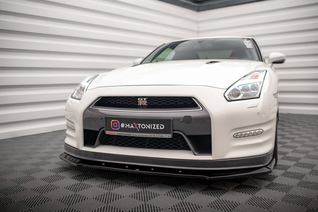 Maxton Design Front Ansatz für Nissan GTR R35 Facelift schwarz matt