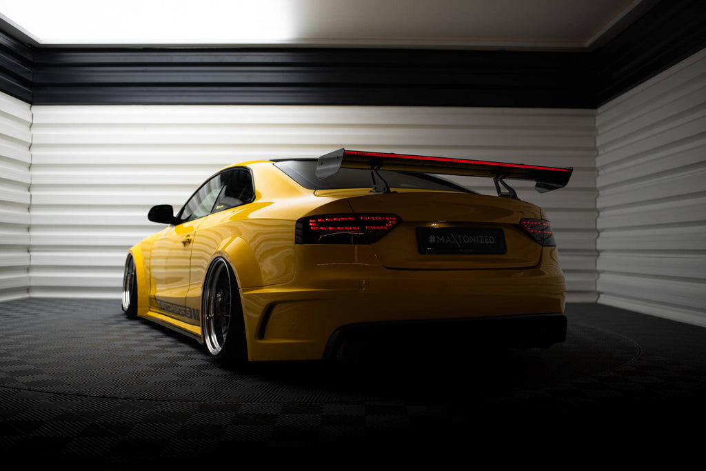 Maxton Design Carbon Spoiler With Upper Swan Mounting + LED Audi A5 Coupe 8T für Audi A5 / S5 / RS5
