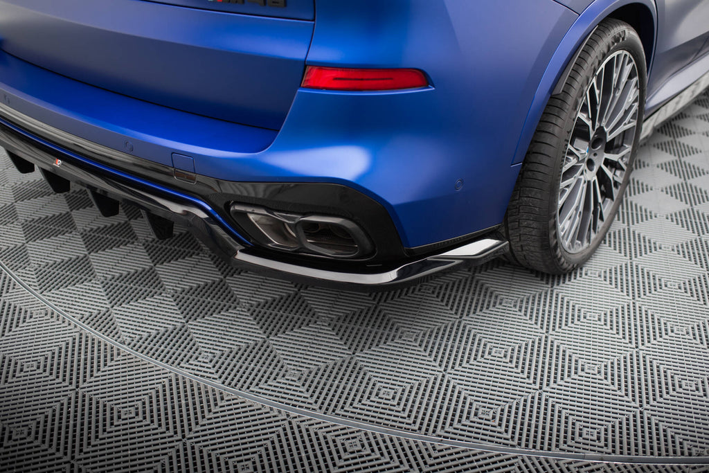 Maxton Design Street+ Mittlerer Diffusor RACE passend für V.1 BMW X5 M-Paket G05 Facelift schwarz Hochglanz