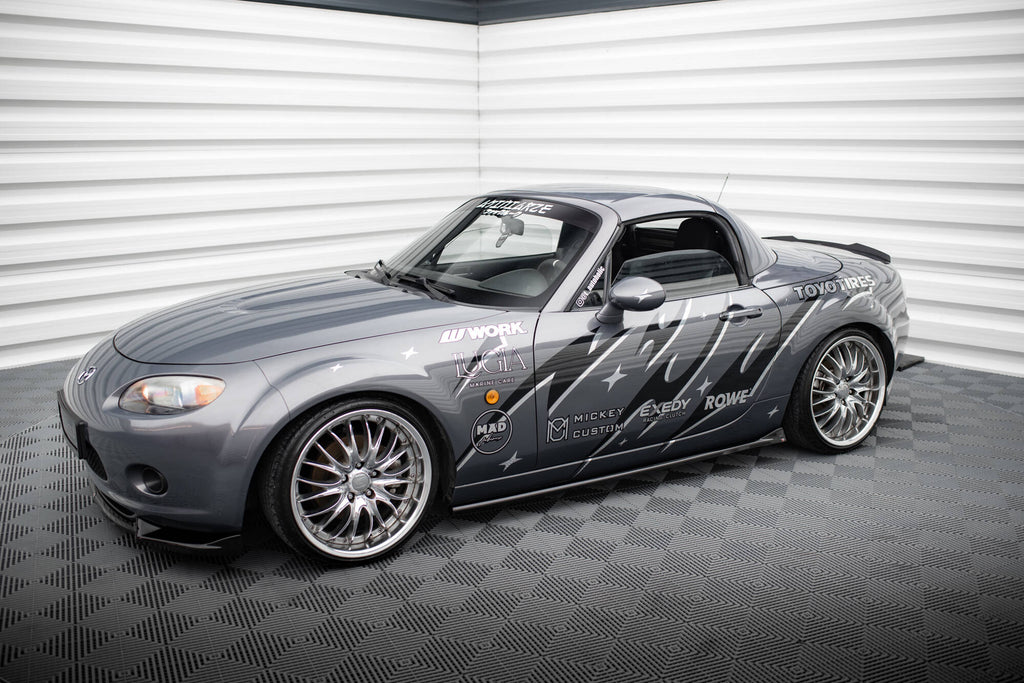 Maxton Design Street+ Seitenschweller Leisten passend für Mazda MX5 NC (Mk3) schwarz Hochglanz