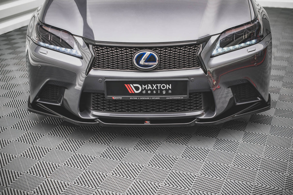 Maxton Design Street+ Spoilerlippe Front Ansatz V.2 passend für Lexus GS F Sport Mk4 (L10) schwarz Hochglanz