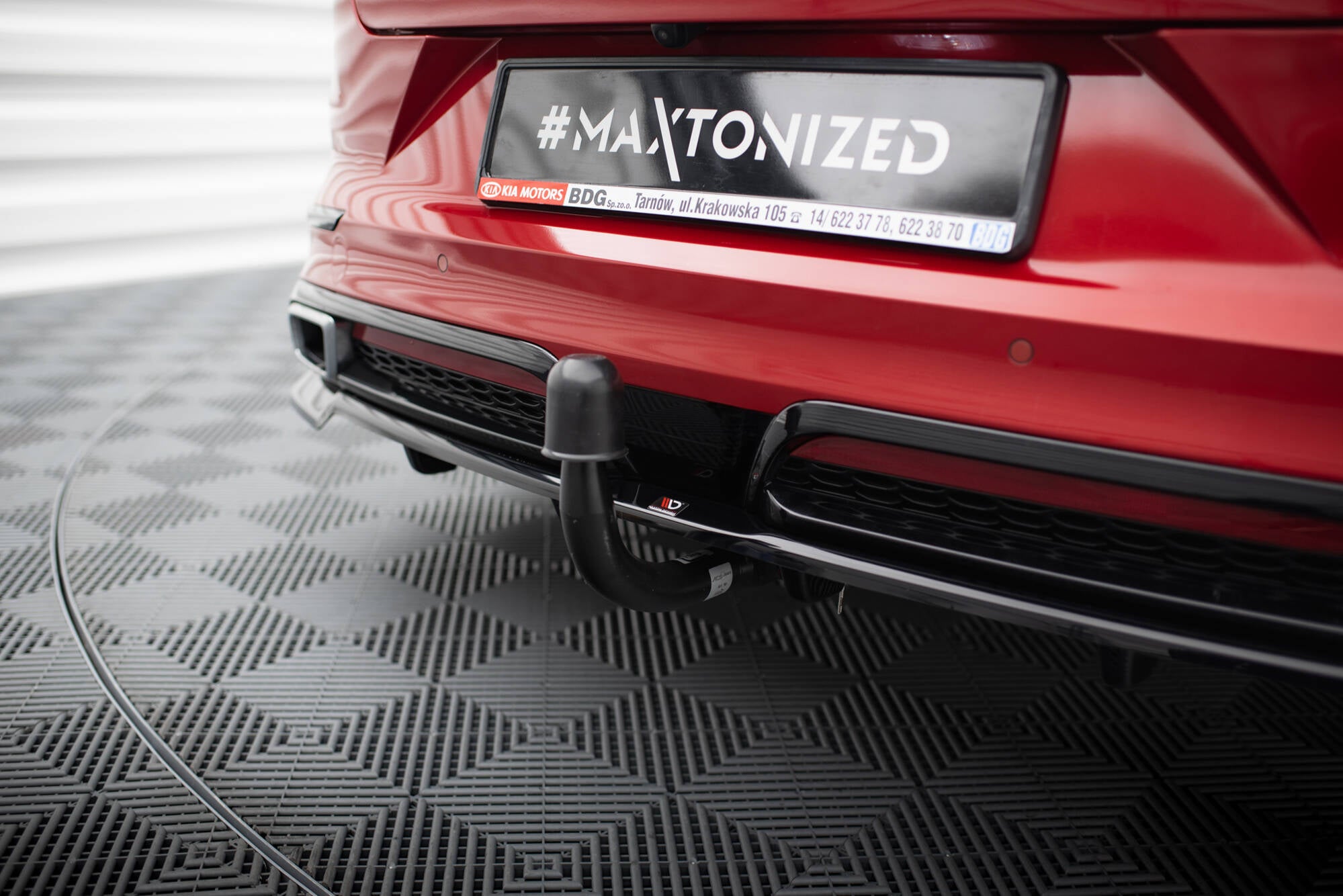 Maxton Design Street+ Mittlerer Diffusor RACE passend für Kia ProCeed GT-Line Mk1 schwarz Hochglanz