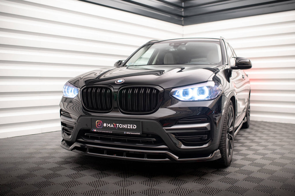 Maxton Design Street+ Spoilerlippe Front Ansatz passend für BMW X3 G01 schwarz Hochglanz