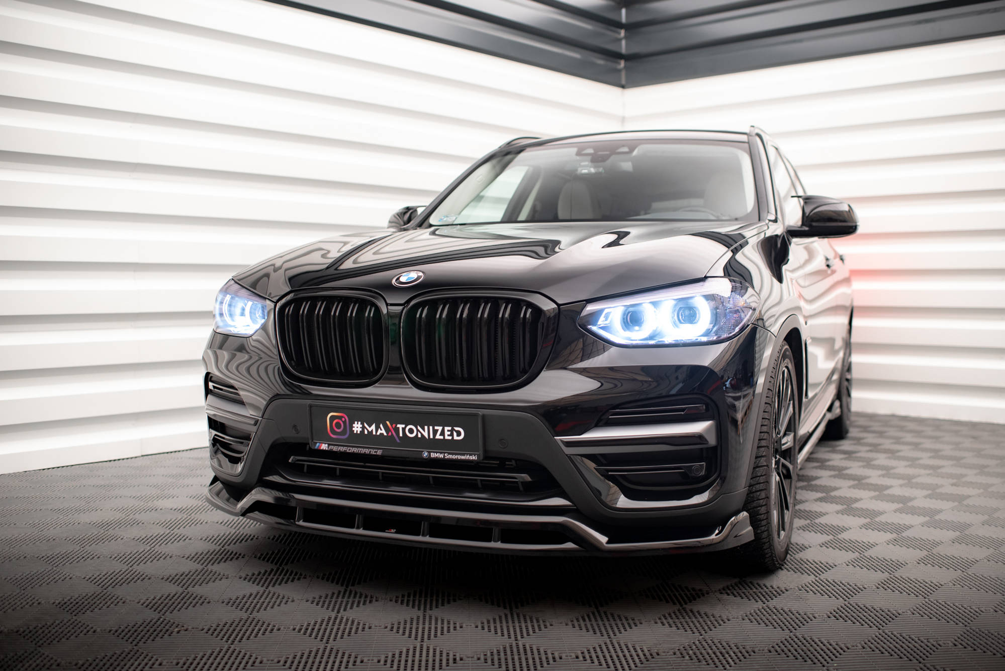 Maxton Design Street+ Spoilerlippe Front Ansatz passend für BMW X3 G01 schwarz Hochglanz