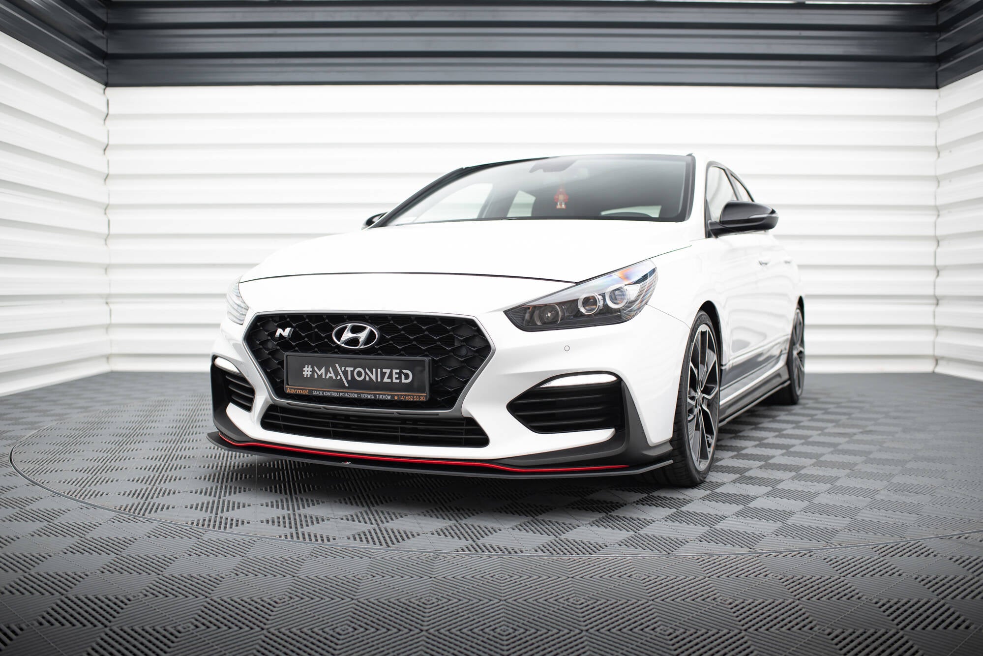 Maxton Design Street Pro Street+ Spoilerlippe Front Ansatz passend für Hyundai I30 N Mk3 Hatchback / Fastback
