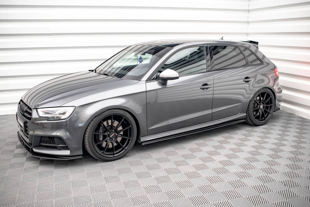 Maxton Design Street Pro Street+ Seitenschweller Leisten passend für Audi S3 / A3 S-Line Sportback 8V Facelift