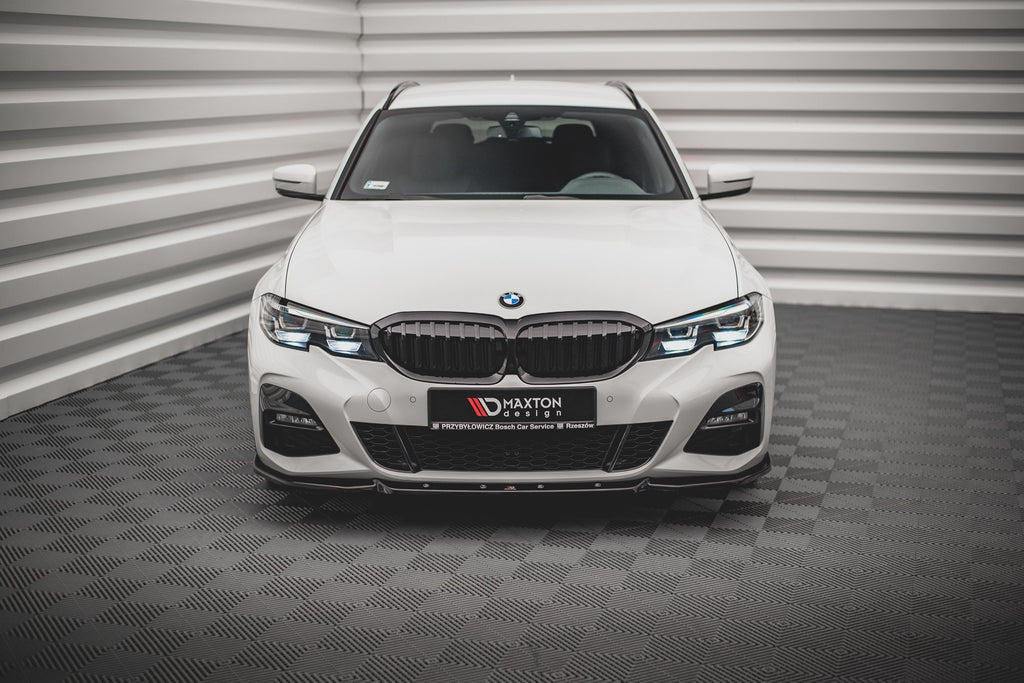 Maxton Design Street+ Spoilerlippe Front Ansatz V.5 passend für BMW 3er G20 / G21 M-Paket schwarz Hochglanz