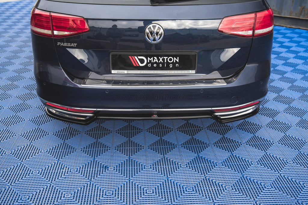 Maxton Design Heckansatz VW Passat B8 schwarz Hochglanz für Volkswagen Passat Mk8 (B8)