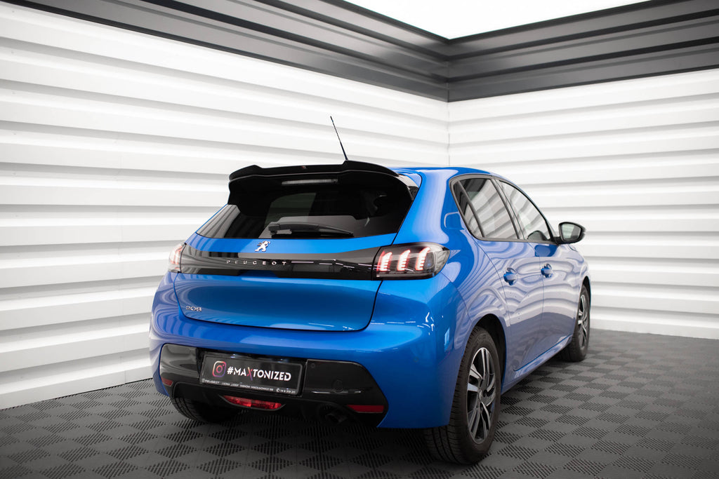 Maxton Design Spoiler CAP V.1 passend für Peugeot 208 Mk2 schwarz Hochglanz