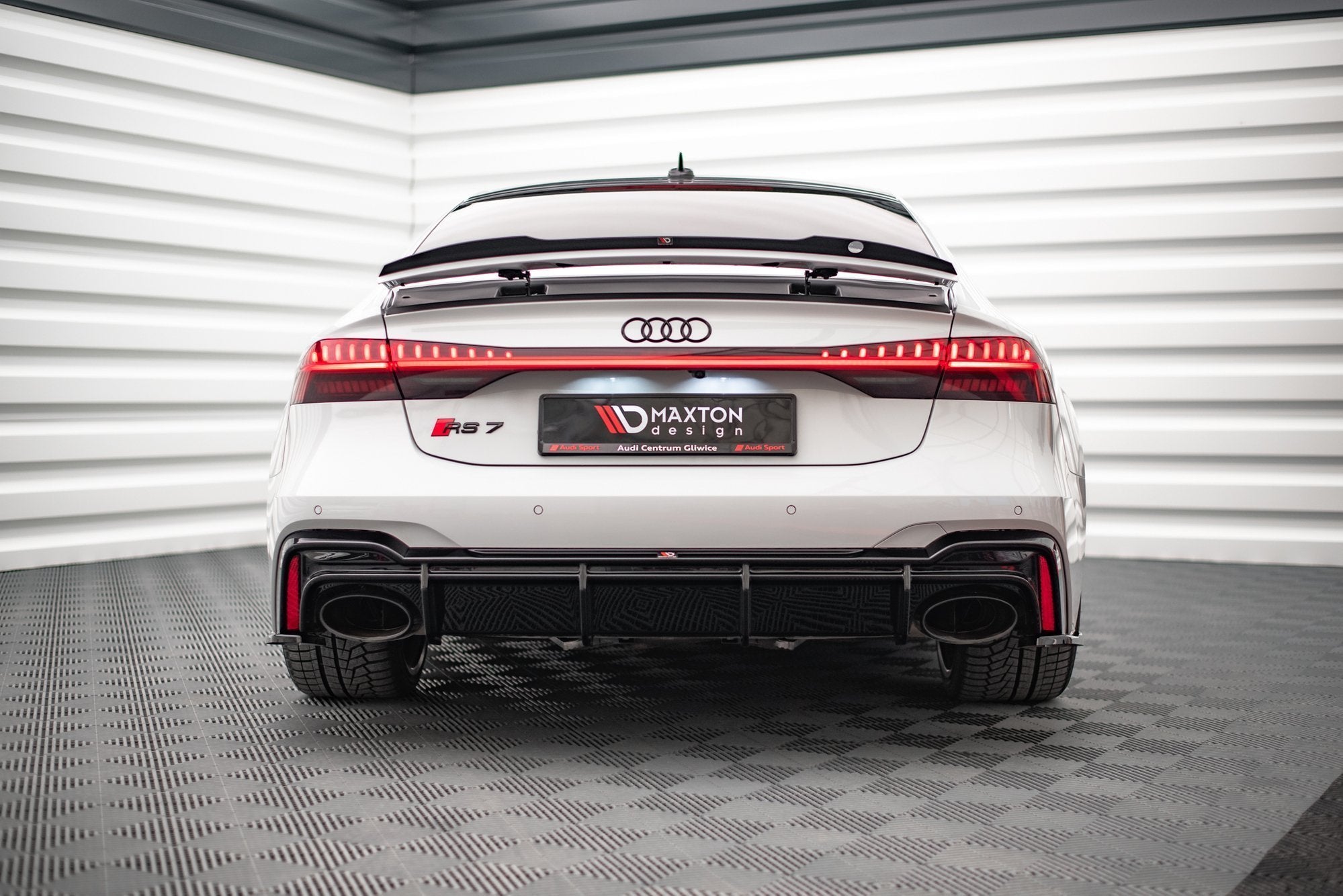 Maxton Design Spoiler CAP passend für Audi A7 C8 / C8 S-Line / S7 C8 / RS7 C8 schwarz Hochglanz