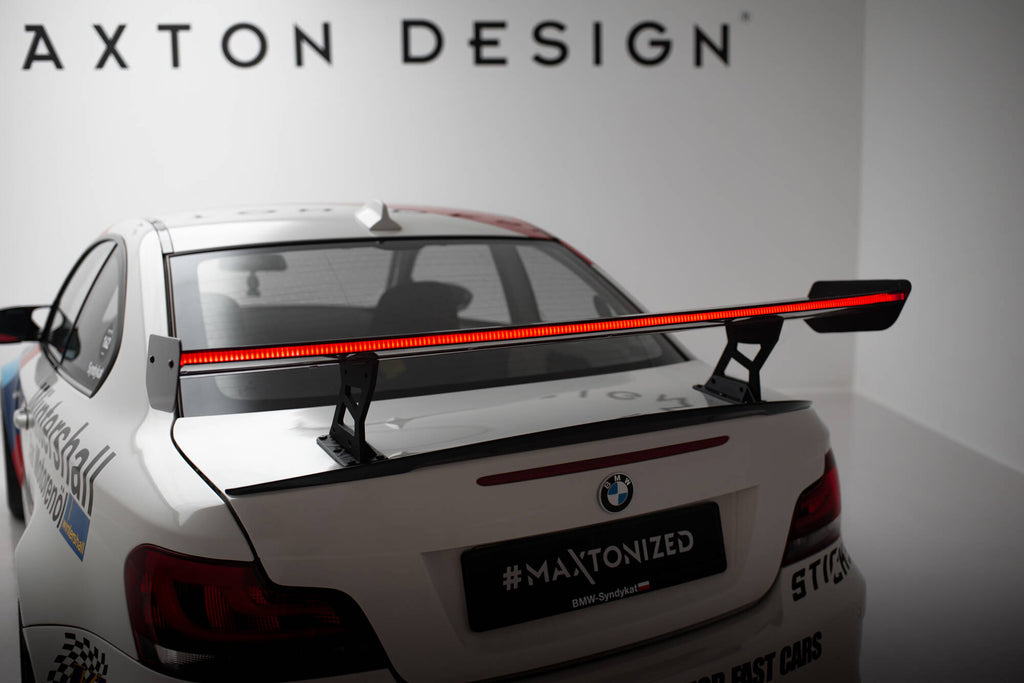Maxton Design Carbon Spoiler With Internal Brackets Uprights V.2 + LED BMW 1er M E82 für BMW M1 E82