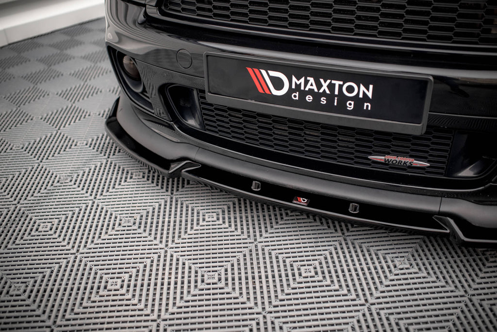 Maxton Design Street+ Spoilerlippe Front Ansatz V.3 passend für Mini Cooper John Cooper Works R56 schwarz Hochglanz