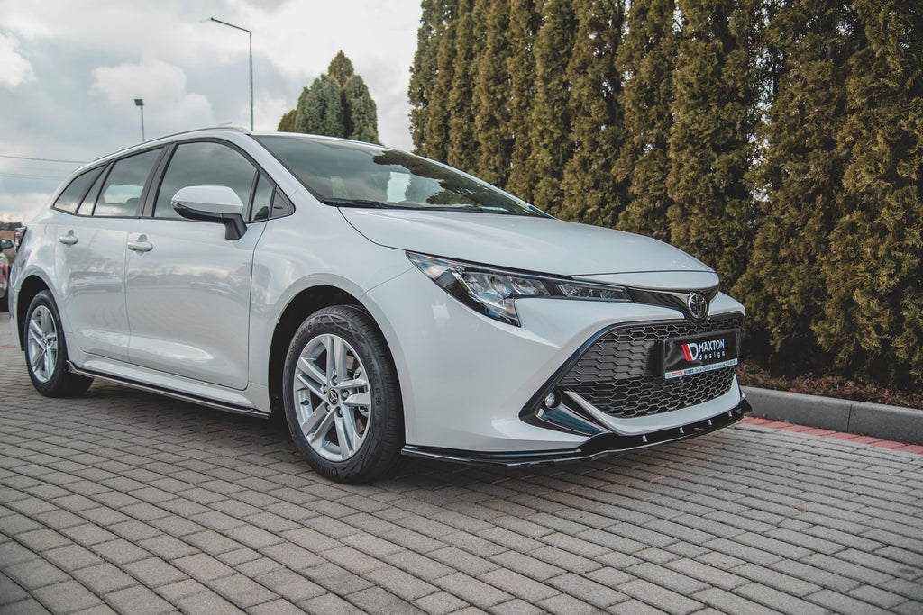 Maxton Design Street+ Spoilerlippe Front Ansatz V.1 passend für Toyota Corolla XII Touring Sports/ Hatchback schwarz Hochglanz