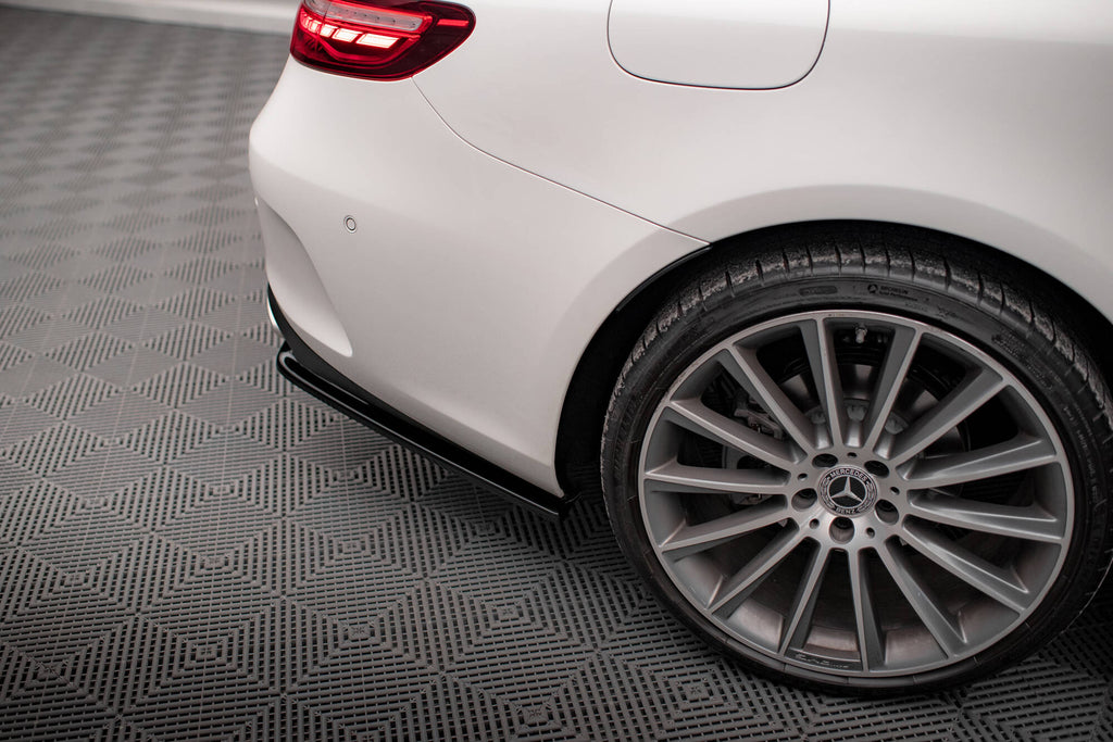 Maxton Design Heck Ansatz Flaps Diffusor passend für Mercedes-Benz E-Klasse W213 Coupe(C238) / Cabriolet (A238) AMG-Line schwarz Hochglanz
