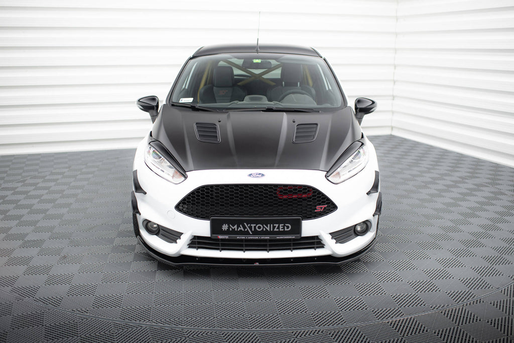 Maxton Design Street+ Spoilerlippe Front Ansatz V.1 passend für Ford Fiesta ST Mk7 FL schwarz Hochglanz