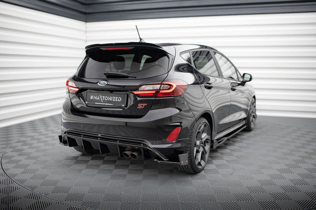 Maxton Design Heck Ansatz Flaps Diffusor passend für V.4 + Flaps Ford Fiesta ST Mk8