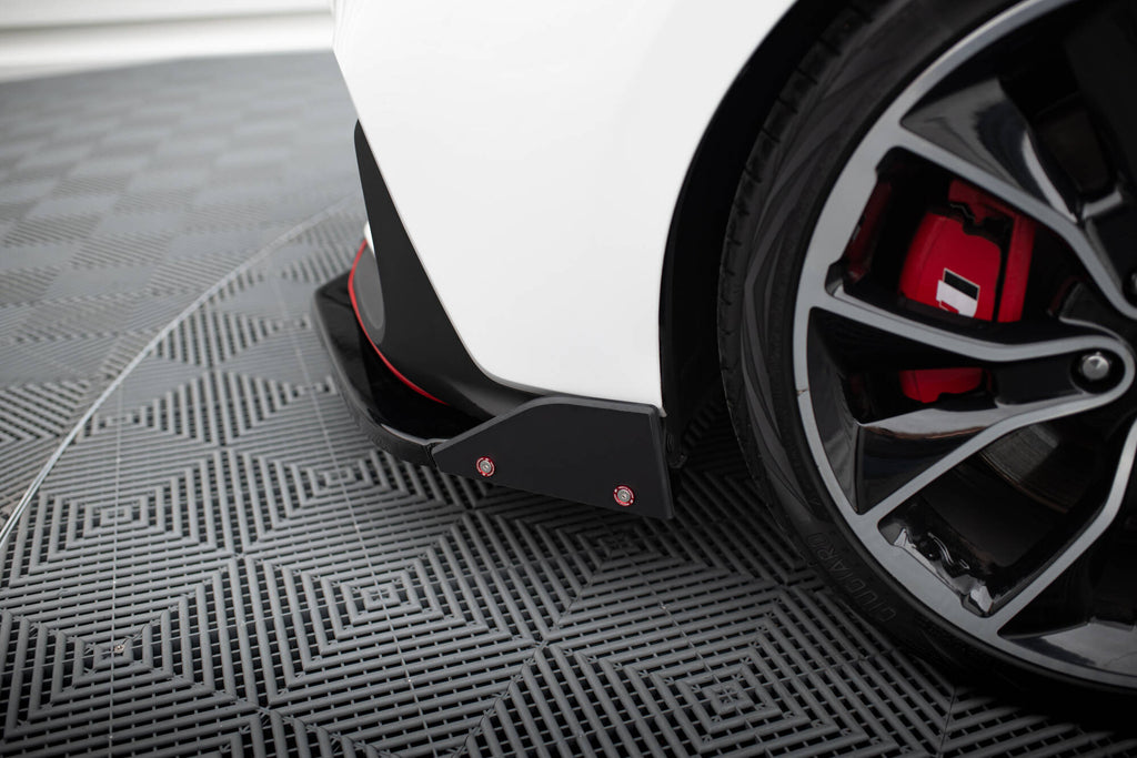 Maxton Design Street+ Spoilerlippe Front Ansatz V.6 + Flaps passend für Hyundai I30 N Mk3 Hatchback/Fastback