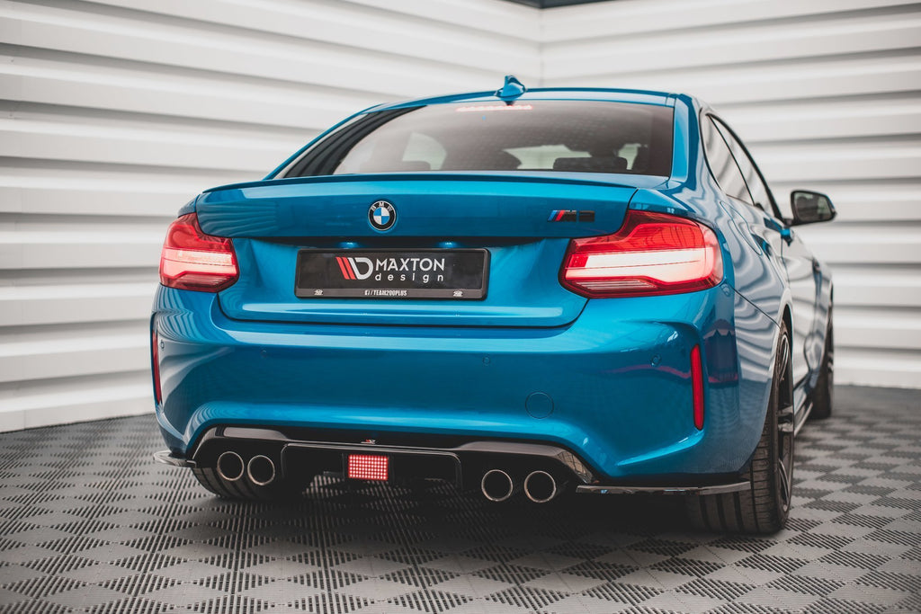 Maxton Design Diffusor Heck Ansatz passend für BMW M2 F87 schwarz Hochglanz
