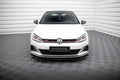 Maxton Design Street+ Spoilerlippe Front Ansatz V.1 passend für VW Golf GTI / GTD Mk7 Facelift schwarz Hochglanz