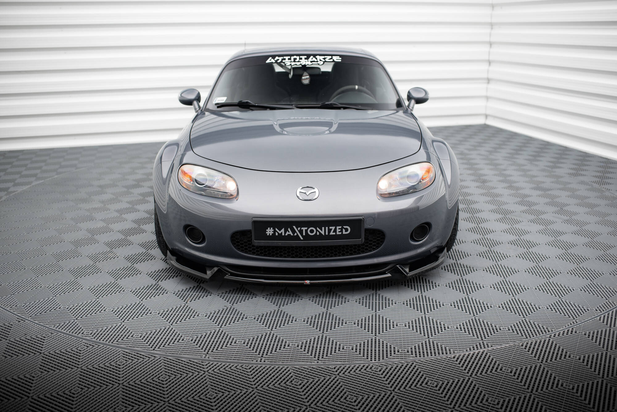 Maxton Design Street+ Spoilerlippe Front Ansatz V.2 passend für Mazda MX5 NC (Mk3) schwarz Hochglanz