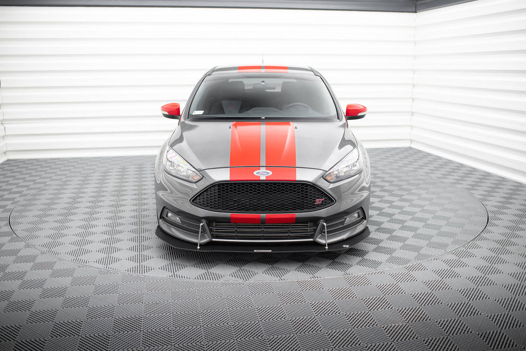 Maxton Design Sport Street+ Spoilerlippe Front Ansatz V.1 passend für Ford Focus ST Mk3 FL