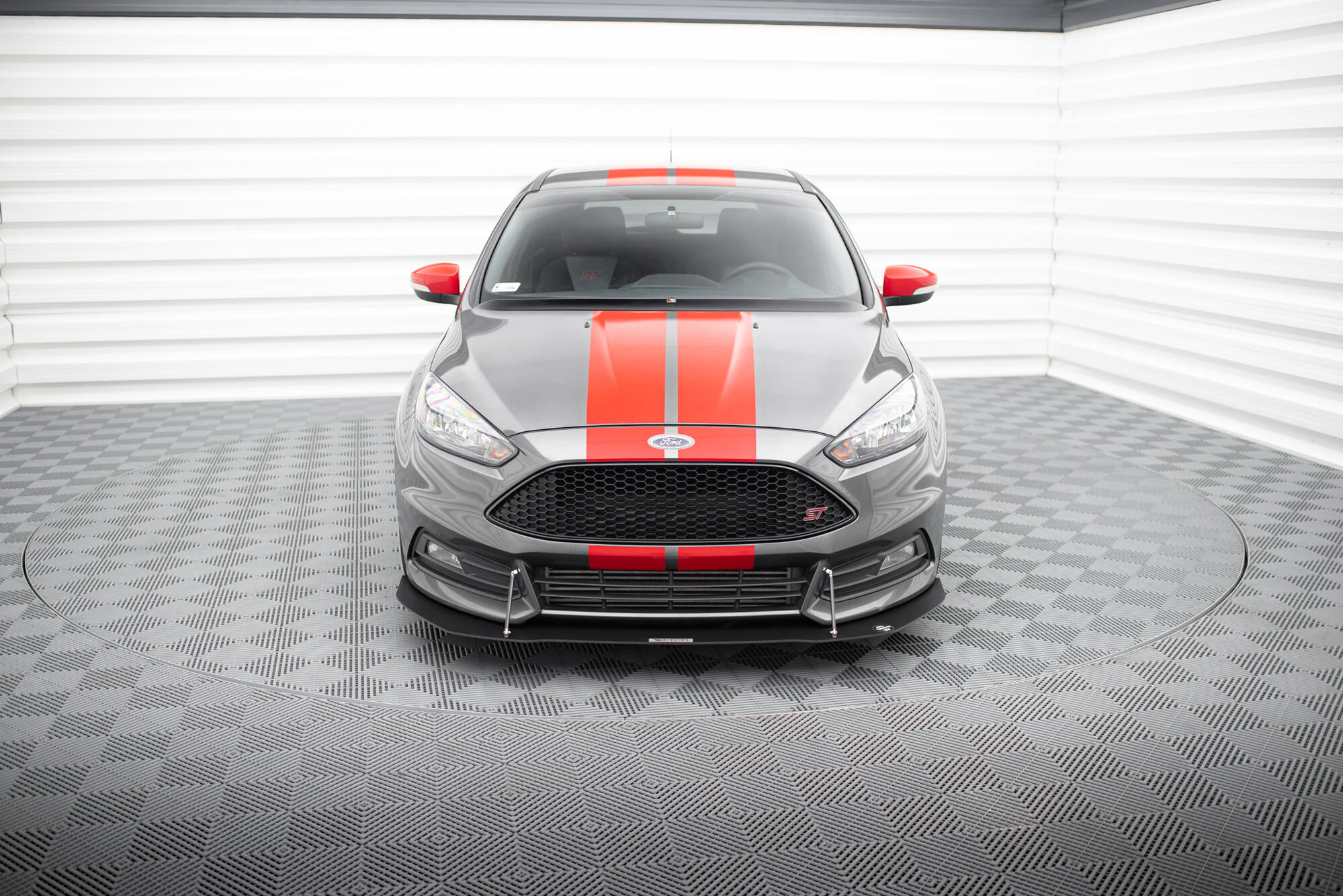 Maxton Design Sport Street+ Spoilerlippe Front Ansatz V.1 passend für Ford Focus ST Mk3 FL