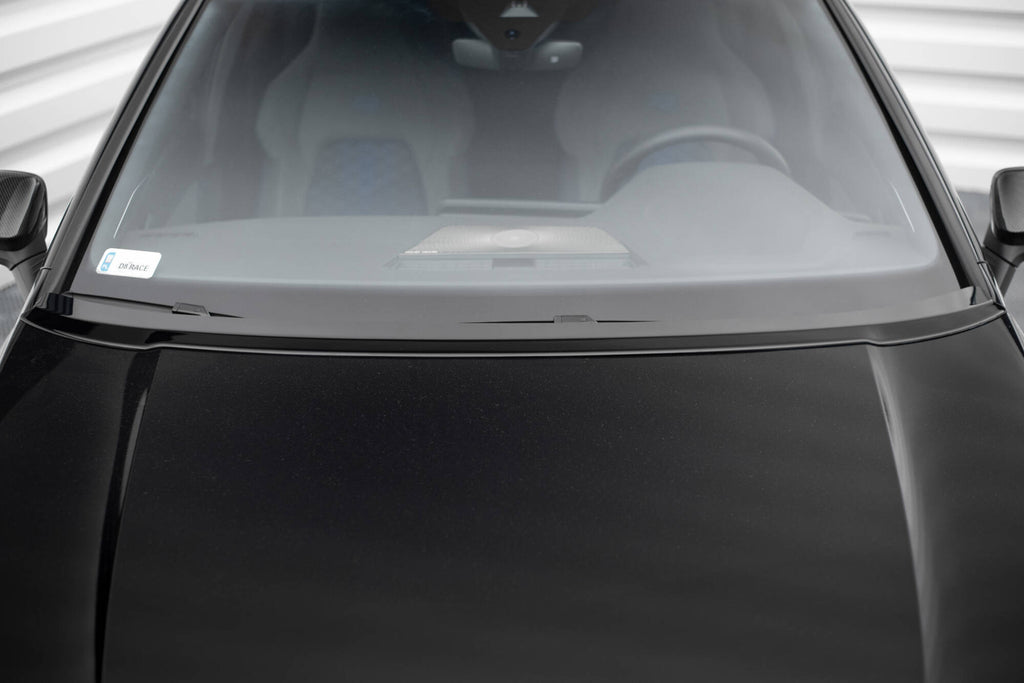 Maxton Design Verlängerung motorhaube VW Golf Mk8 schwarz Hochglanz für Volkswagen Golf Mk8