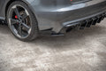Maxton Design Hintere Seiten Flaps passend für Audi RS3 8V Sportback schwarz Hochglanz