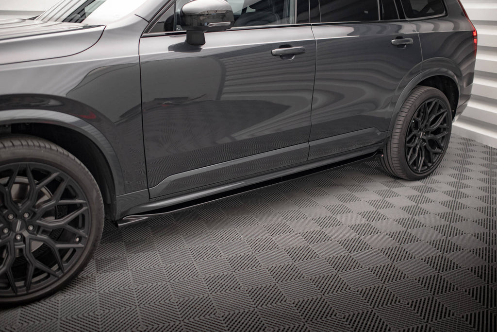 Maxton Design Street+ Seitenschweller Leisten passend für Volvo XC90 R-Design Mk2 / Mk2 Facelift schwarz Hochglanz