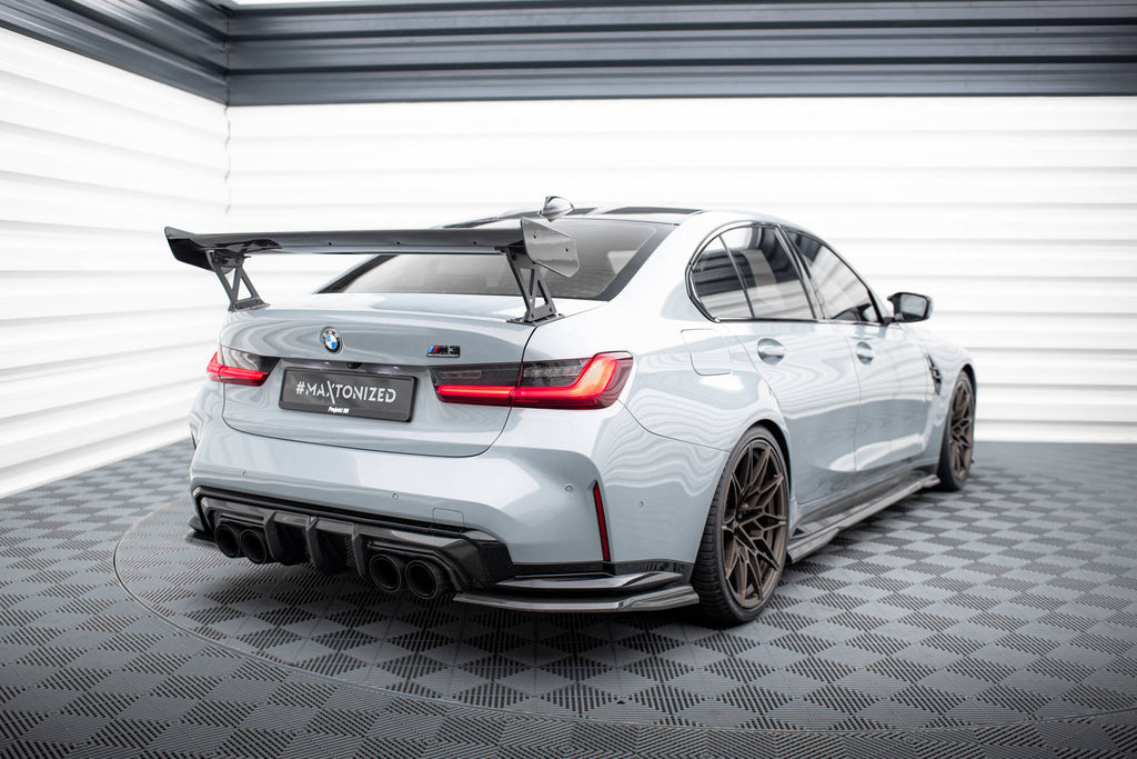 Maxton Design Carbon Spoiler With External Brackets Uprights BMW M3 G80 / M340i G20 / 3 M-Paket G20 / 3 Standard G20 für BMW 3er G20