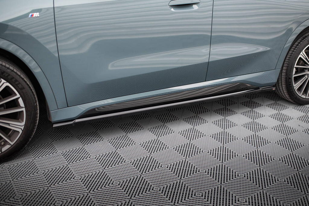 Maxton Design Street+ Seitenschweller Leisten passend für BMW X1 M35i U11 schwarz Hochglanz
