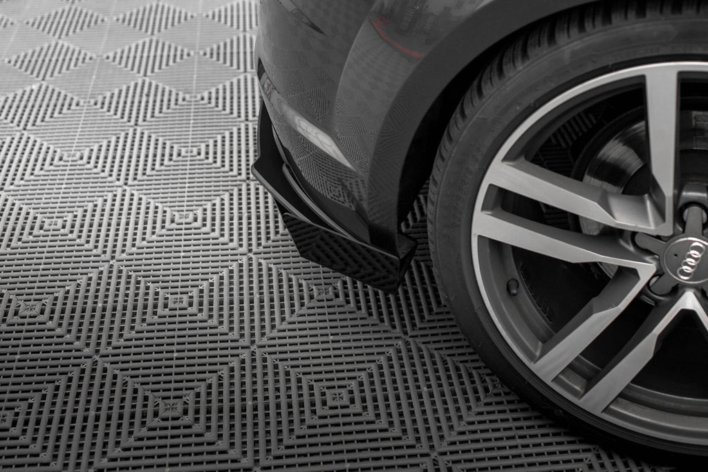 Maxton Design Street Pro Heck Ansatz Flaps Diffusor + Flaps passend für Audi TT S-Line 8S schwarz Hochglanz