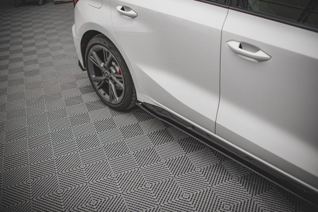 Maxton Design Street Pro Street+ Seitenschweller Leisten passend für V.1 passend für Audi S3 / A3 S-Line 8Y / 8Y Facelift