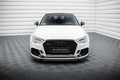 Maxton Design Street+ Spoilerlippe Front Ansatz V.3 passend für Audi RS3 Limousine 8V Facelift schwarz Hochglanz