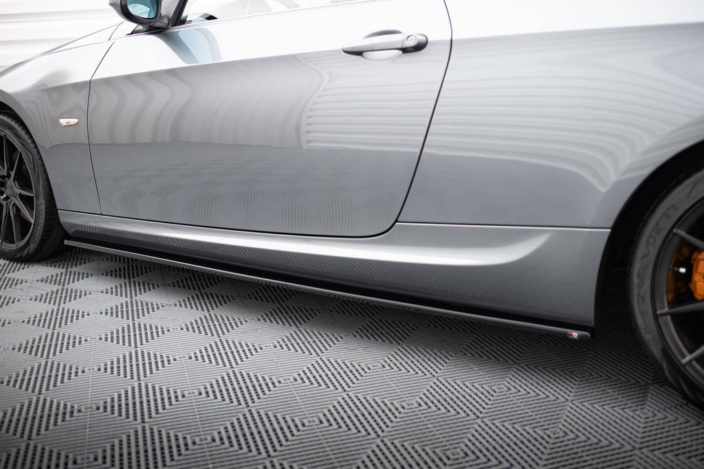 Maxton Design Street+ Seitenschweller Leisten passend für BMW 3er E92 M-Paket schwarz Hochglanz