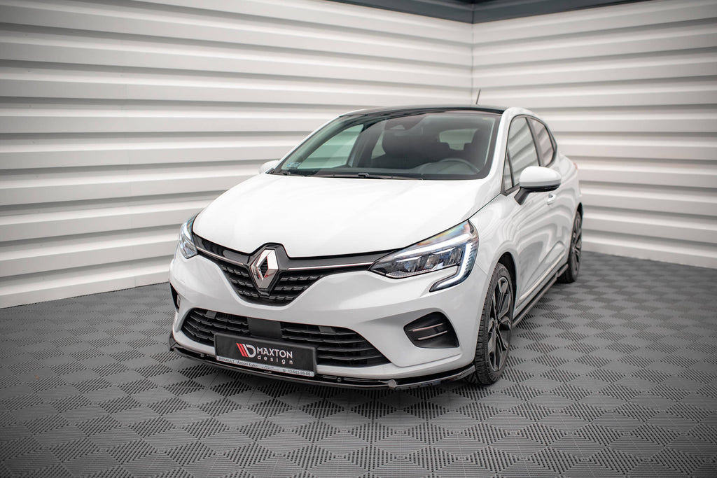 Maxton Design Street+ Spoilerlippe Front Ansatz V.2 passend für Renault Clio Mk5 schwarz Hochglanz