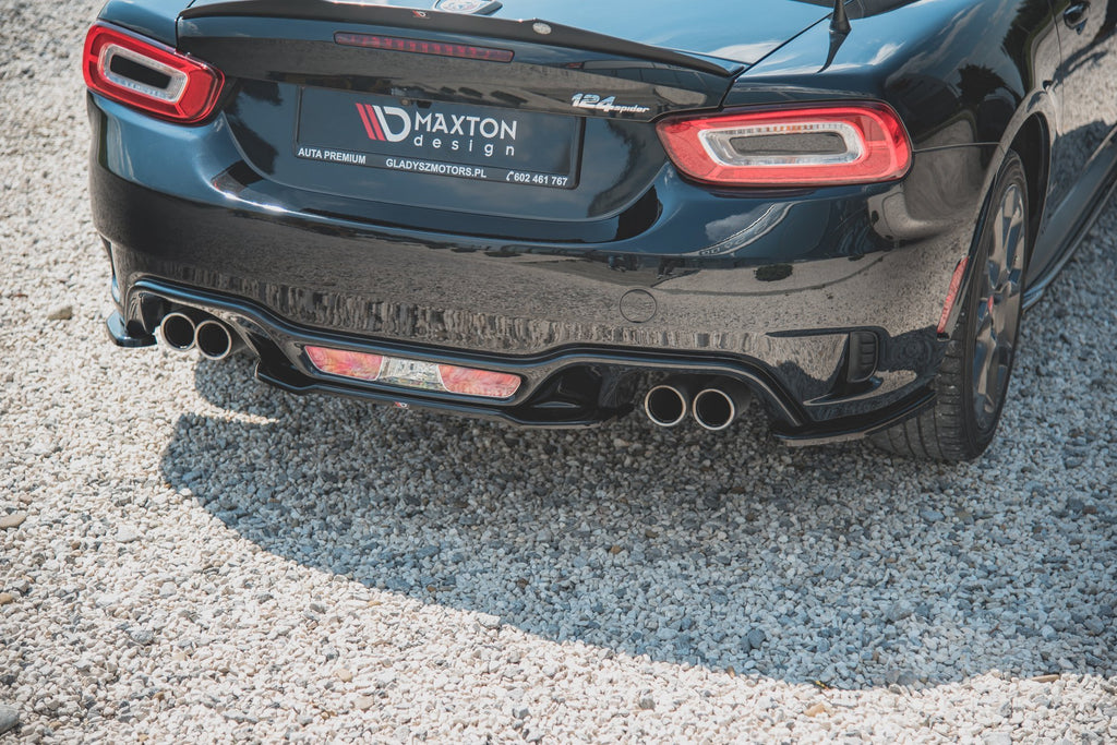 Maxton Design Heckansatz Abarth 124 Spider schwarz Hochglanz für Abarth 124 Spider