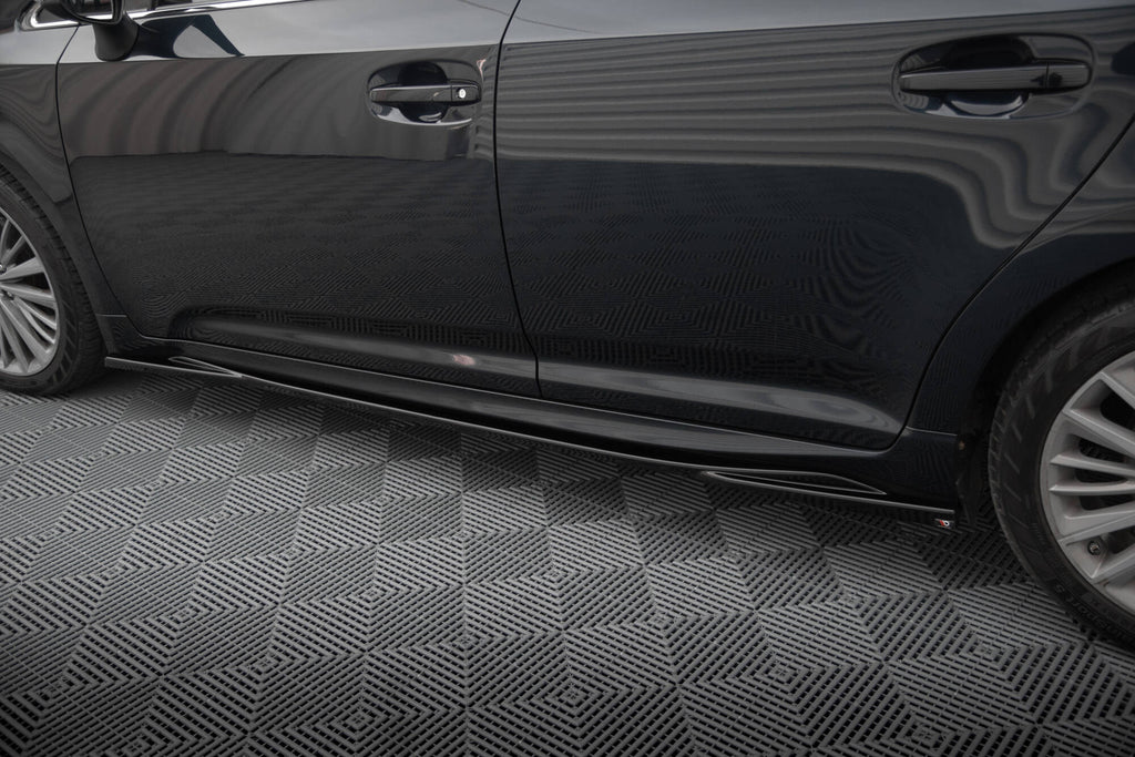 Maxton Design Street+ Seitenschweller Leisten passend für Toyota Avensis Mk3 Facelift schwarz Hochglanz