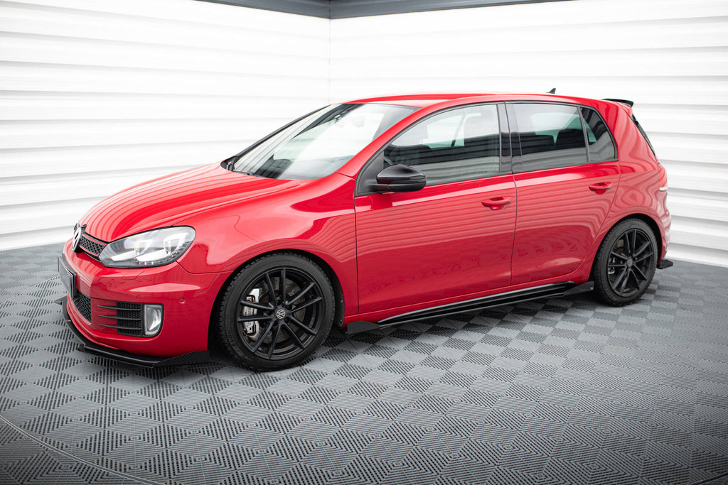 Maxton Design Seitenschweller Flaps passend für VW Golf GTI Mk6 schwarz Hochglanz