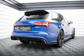 Maxton Design Heck Ansatz Flaps Diffusor V.2 passend für Audi RS6 C7 / C7 Facelift schwarz Hochglanz