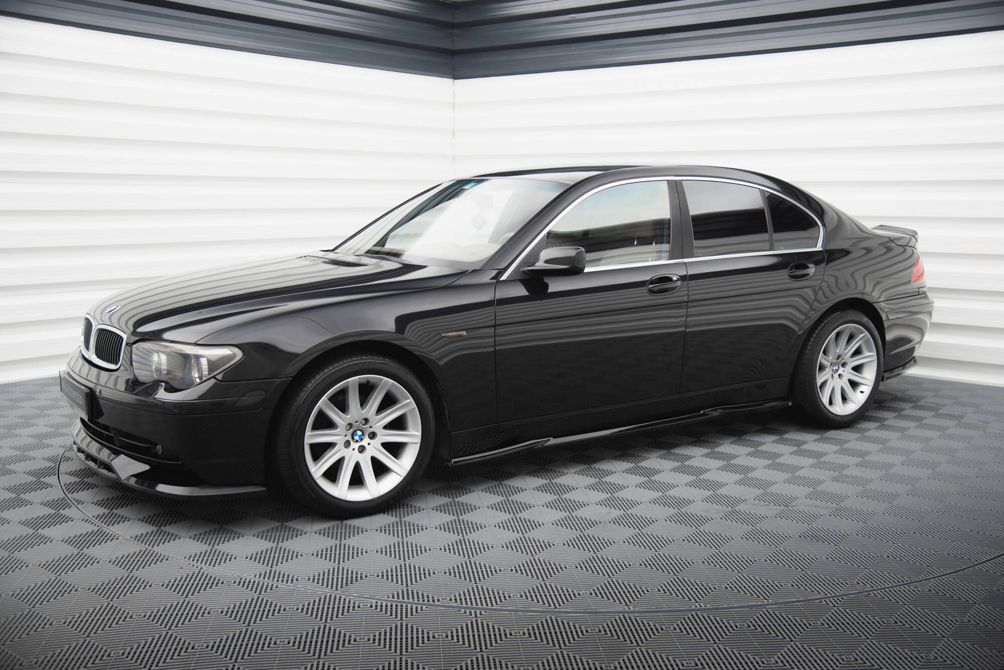 Maxton Design Street+ Seitenschweller Leisten passend für BMW 7 E65 schwarz Hochglanz
